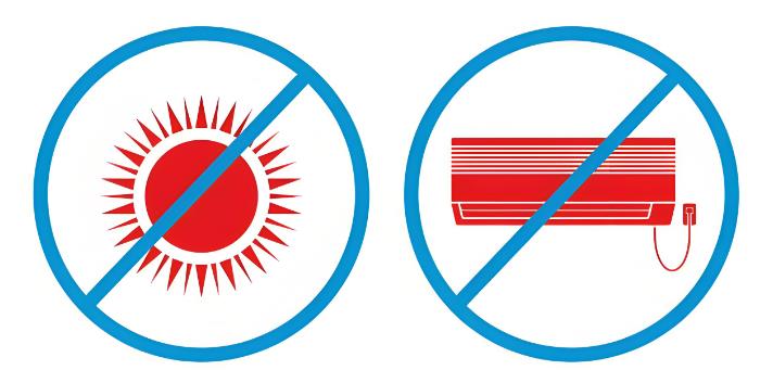 避免光照避免靠近熱源 避免光照避免靠近熱源